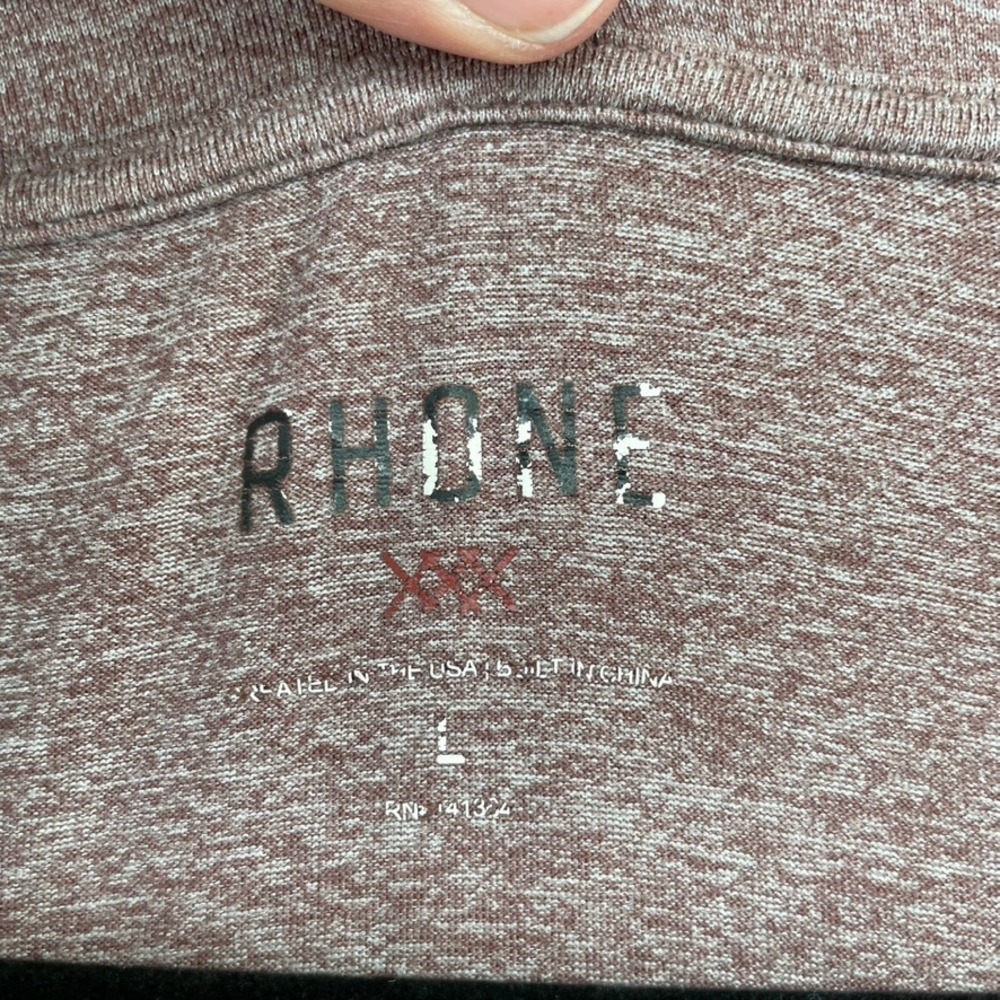 Rhone Reign T-Shirt Mens Large Mauve‎ Heathered Short Sleeve RGN-172 - Picture 3 of 10